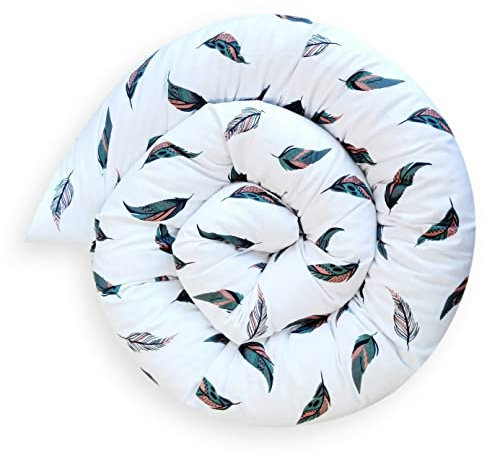 Bebeloo Bettschlange Bettkissen Seitenschläferkissen Nackenrolle Schlafkissen Kuschelschlange Stillkissen Zierkissen Zugluftstopper Body Pillow Baumwolle (Federn, 250 cm)