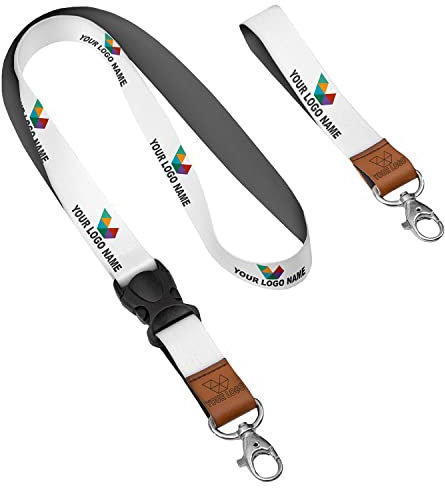Personalisierter Schlüsselband mit Ihrem Logo und Wunschtext Lanyard mit Ihrem eigenen Schriftzug Schlüsselband mit Druck [098]