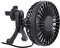 T'nB - Ventilateur Voiture USB avec Pince, 3 Vitesses, Tête Orientable, Fixation Grille Aération, Câble USB-A 130 cm - Noir