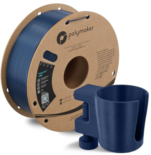 PolyMaker Metallic ABS Filament - 1.75mm Heat Resistant Blue, 1kg - Strong & Durable, Dimensional Accuracy +/- 0.03mm | High Toughness, Impact-Resistance, Low Odor, 3D Printer Filament for Most FDM Printers, Dimensional Accuracy +/- 0.03mm