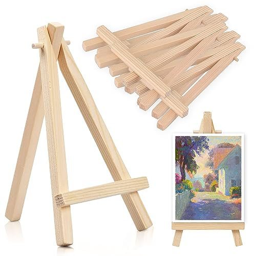 Mini Staffelei Holz,20pcs Kleine Staffeleien für Den Tisch,Kann Als Kartenhalter,Memohalter,Fotohalter,Sitzkartenhalter,Staffelei Holz Klein für Hochzeiten,Geburtstage,Taufen,Weihnachten,Partys