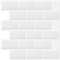 DEWOO Autoadhesivos Vinilo Baldosas Azulejos Adhesivos Pared Cocina y Baño,Metro Blanco (10-Piezas,30.5 x 30.5cm)