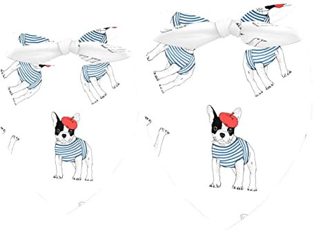 Hundehalstuch, französische Bulldogge, Mädchen, Jungen, Haustier-Lätzchen, Hundeschal, Halstuch, waschbar, Bandana, Zubehör für kleine, mittelgroße und große Hunde, Welpen, Katzen, Haustiere, 2 Stück