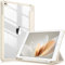 FINTIE Hybrid Case with Pencil Holder for iPad 6th Generation 2018/ iPad 5th Gen 2017/ iPad Air 2/ iPad Air 9.7'' - Shockproof Protective Case with Transparent Hard Back Cover - Beige