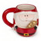 MIK Funshopping Tasse de Noël | Mug en Céramique de Qualité Supérieure | Idéal pour Boissons Chaudes et Froides | Père Noël avec Compartiment à Biscuits 450ml