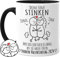Tassenliebling® Pärchen Tasse personalisiert - Schwarz - Deine Fürze stinken - Lustiges Geschenk für ihn zum Valentinstag - Geschenk Jahrestag für Männer - Liebesgeschenke Partner Freund Mann