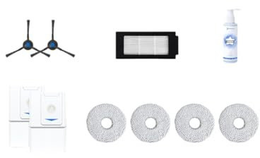 ECOVACS Kit di ricambio Premium per il robot aspirapolvere T30 (PRO) OMNI, 2 spazzole laterali, filtri antibatterici, sacchetti per la polvere, 4 panni, 1 soluzione detergente 110ml, originale