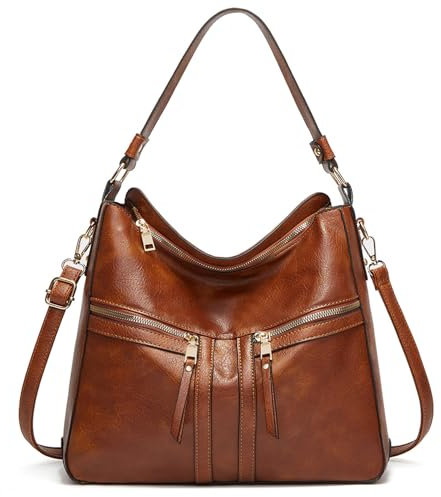 Sacmill Damen Handtaschen Groß Shopper Umhängetasche PU Leder Schultertasche Hobo Tasche Damentaschen Geschenke für Schule Einkauf Reise