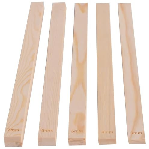 10 Piezas Herramientas De Cerámica, Palos de Guía de Rodamiento de Cerámica, Taponera de Madera para Cerámica Grosor de Arcilla Polímero