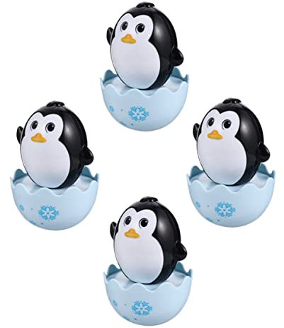 WESIEVYA 4Pcs Cartoon Animal Tumbler Toy Fun Tumblers for Educational Play Adorable Cartoon Playthings for Toddlers