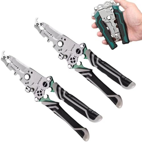 Multitool 18 in 1 EDC Pocket Set mit Abisolierzange, Zange, und Taschengeschenke Edelstahl Clip, Schere Stahl für Männer
