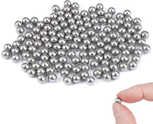 255 Billes Acier Inoxydable Billes Nettoyantes, 6mm boules de nettoyage pour bouteille, Réutilisables Perles de Nettoyage en Acier, Billes Carafe à Vin, Pour Bouteilles en Verre ou Mélange de Pigments