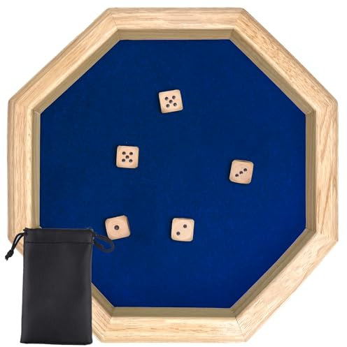 Pista di dadi, 30 CM/11,81 in Vassoio di Legno,Vassoio di dei, Pista di Dite+Ditali & Cinture, Adatto per Vassoio Gioco di Dadi per Giochi da Tavolo DND e RPG