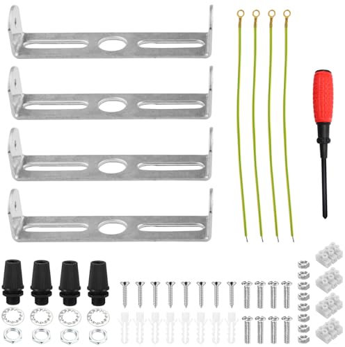 BlueXP Plafond Lumière Plaque Trousse 75 mm 4 PièCes Accessoires de Remplacement pour Support de Montage de Plafonnier en MéTal Avec Vis pour Fixation de Suspension Applique Murale