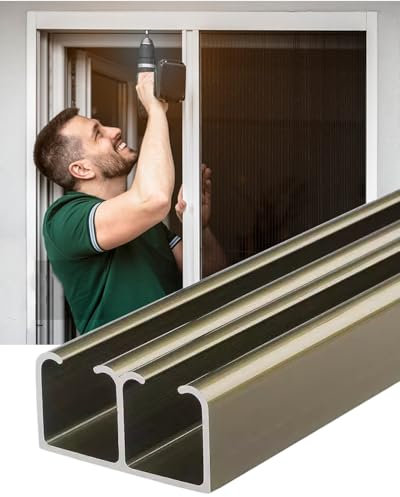 Minglez Sliding Door Kit Pocket Door Track Hardware Kit for Sliding Door, Heavy Duty Barn Door Hardware Kit for 2 Doors, Box Rail Hanger for Cabinets/Closet/Pergolas(Style 2,38in/96.5cm)