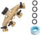 JOINPAYA 1 Set Connettore del Rubinetto Separatore Rubinetto a 4 Vie Ottone Colore Casuale