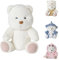 Galilea® Bobbie Bear Teddybär, handgefertigt, beweglich, weicher und unwiderstehlicher Teddybär, originelle Geschenke für Damen (Bobbie weiß)