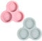 Accessorio da cucina in silicone per friggitrice ad aria per cuocere uova, muffin e panini (rosa+grigio)