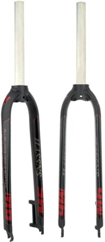 TOTLAC Forcella Anteriore Rigida per Mountain Bike in Lega di Alluminio da 26, 27,5, 29, 1-1/8'' / 28,6 mm, Forcella Anteriore Dritta per Bici con Freno a Disco, Attacco QR 9 * 100 mm