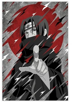XIAGN Uchiha Itachi Poster auf Leinwand Poster Schlafzimmer Dekor Landschaft Büro Zimmer Dekor Geschenk 30 x 45 cm
