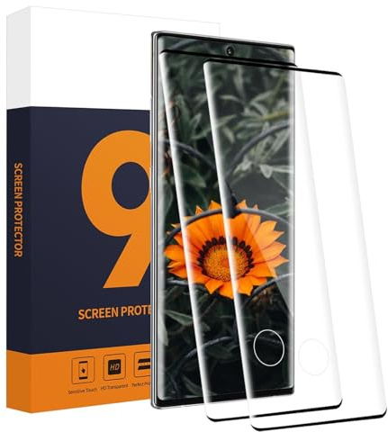 Carantee Verre Trempé pour Samsung Galaxy Note 10 Vitre Protection, 0,33mm Sans Bulle, Tactile sensible, Dureté 9H Résistant aux Rayures, Couverture 3D, 2 Pièces Ultra HD Note 10 Protection Écran