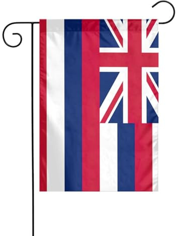 Hawaii-Flagge, Druck, Weihnachtsschild, 30,5 x 45,7 cm, doppelseitig, für Weihnachtsbaum, Winter, Hof, dekorative Flagge