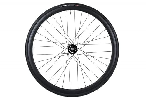 Rueda Delantera Santafixie 700C 30 mm – Aluminio + Cubierta 700x25C Antipinchazos + Cámara (Negro)
