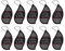 AREON Lufterfrischer Auto Sport Lux Silber Duft Anhänger Hängend Aufhängen Spiegel Schwarz Pappe 2D Set (Silver Pack x 10)