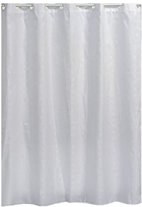 Tendance Rideau DE Douche Anneaux INTEGRES 180X200 CM (Blanc)
