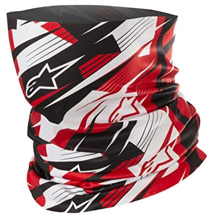 Alpinestars Blurred Neckwarmer,Schwarz / Rot,Einheitsgröße
