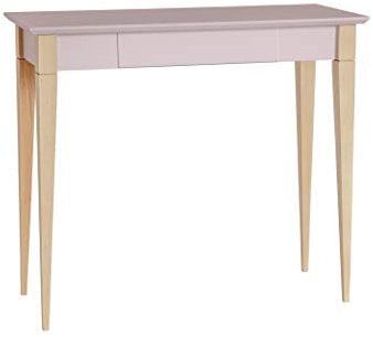 RAGABA Mimo Scrivania Grande con Cassetto - Scrivania in Legno - Facile da Montare - Larghezza 105 cm - Certificata FSC | Rosa Cipria