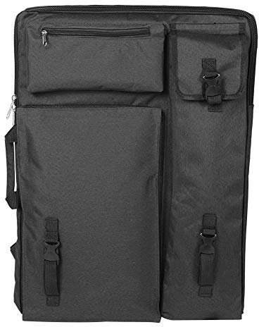 Sheens Artist Portfolio Mochila de Transporte, 4K Art Portfolio Case Mochila de Artista Bolsa de Lona 66 x 49 x 6 cm Bolsa de Hombro Grande Bolsa de Dibujo Multifuncional Bolsas(30 * 25 * 8cm-Negro)