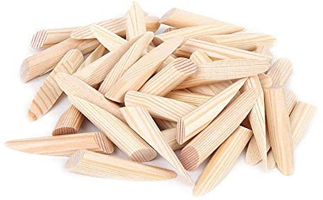 50pcs Wooden Pocket Hole Plug, Wooden Dowels Rods Woodworking Screws Pins Kit Pine Wood Plugs for Inclined Hole Various for Grooved Fluted, Craft, DIY, Carpentry, Furniture