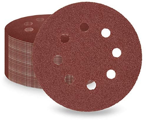 LESNIC 40 Körnung Schleifscheiben 50 Stück, 125mm Schnellwechselscheiben Klett-Schleifpapier für Elektroschleifer, Zuverlässige Haftung auf den Schleifgeräten