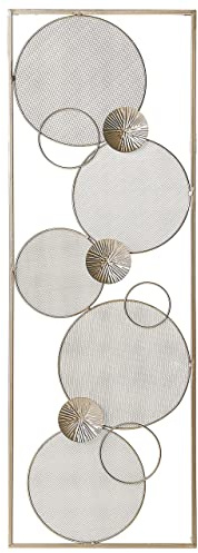 Elegante Wanddekoration aus Metall 31 x 2 x 90 Gold Kreisform Tungsten