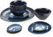 vancasso serie Starry Platos Vajilla de Gres Oval de 11 Piezas, Juego de Vajillas de Vintage Esmaltado Reactivo para 4 Personas, 4 Cuencos 4 Platos de Salsa 2 Platos Postre, 1 Platos Grande, Azul