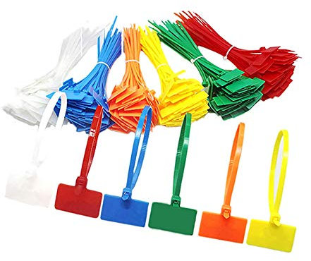 1500PCS Marker Nylon Zip Cable Ties Self Locking Cord Cable Management Wraps Making Label Mark Tags for Home and Office Use