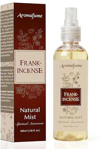 Frankincense Natural Resin Mist Spray by Aromafume | 100 ml / 3.3oz | Ideal for spirituality, prayer & rituals | Made with Frankincense Resin from Somalia | Non-alcoholic, non-toxic & vegan