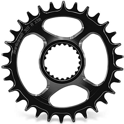 GARBARUK - Runde Krone DIRECT für Shimano XTR M9100, Farbe Schwarz, Zahnkranz 34T