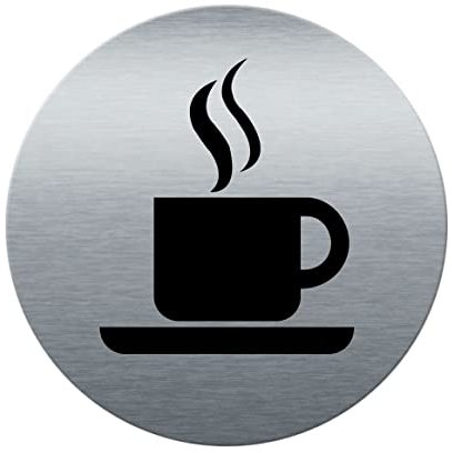 AluSign Türschild „Rest Room“ aus gebürstetem Aluminium, doppelseitig selbstklebend, 85 mm x 3 mm