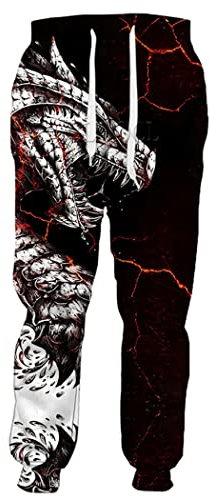 Lustige Sweathose mit Tier-Drachen-Motiv, 3D-Druck, für Herren und Damen, modische Harajuku, Streetwear-Hose, Herbst-Freizeithose, Hose 2, 58