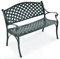 GOPLUS Gartenbank Metall, 2-3 Personen Sitzbank Outdoor, Parkbank Antik, Terrassenbank mit Rücklehne und Armlehne, Sitzbank Garten Balkon Terrassen (Grün, 210kg Tragkraft)