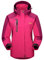 YSENTO Damen Outdoor Wanderjacke Wasserdicht Übergangsjacke Leicht Atmungsaktie Regenjacke Funktionsjacke mit Abnehmbarer Kapuze(Rosarot,XL)