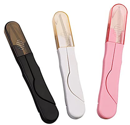 Coupe Fil Couture,3 Pcs Cisailles à Coudre pour Couper Le avec Couvercle Cisailles à Fil en Forme de U en pour Couper le Tissu de Broderie Fournitures de Bricolage de Pêche
