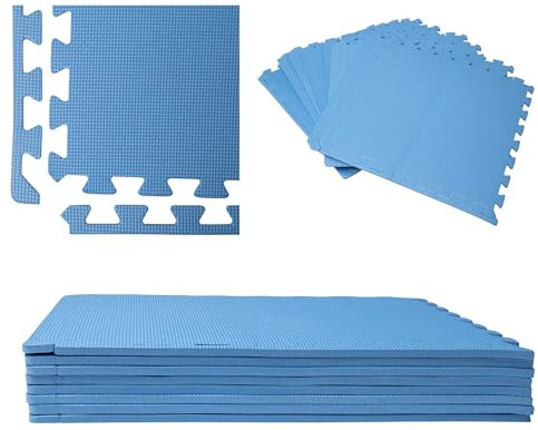 WERKA PRO Dalle pour Piscine Bleu 50x50cm 1cm épaisseur 8 pièces
