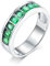 18K(750) Weißgold Ring Frau, 1.08ct Smaragd Ring Verlobung Bands Zum Muttertag Größe 65 (20.7)