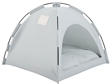 ＡＷＨＡＯ Katzenzelt, regenfestes Katzenzelt für draußen, langlebig, streunender Katzenunterstand, Winddicht für Scheunen, Balkone, Korridore, halb, 40 x 40 cm Grau