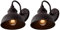 Quevia-Eletro 2Pcs Vintage Wandleuchte Gartenlampe Rostfarbe Wandlampe Aussen Innen Rustikal Balkon Außenwandlampe Wasserdicht Retro Außenleuchte Foyer Balkon Villa Fassadenlampe
