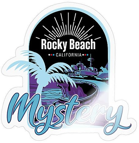 Spreadshirt Die drei Fragezeichen Rocky Beach Mystery Sticker, max. 10x10 cm, 10 x 10 cm, Transparent glänzend