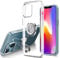 Dqtaoply for iPhone SE Case, Clear with 360° Ring Stand TPU Silicone Bumper Soft Case Magnetic Car Mount Phone Cover for iPhone SE Clear